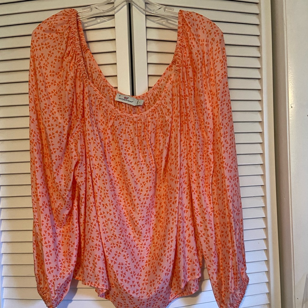 NWOT Brand New, Never Worn! Vineyard Vines Womens Papaya Passion Blouse / Top